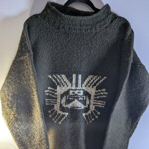 100% UL Wool Amazonas sweater Handmade Mens Unisex Gray